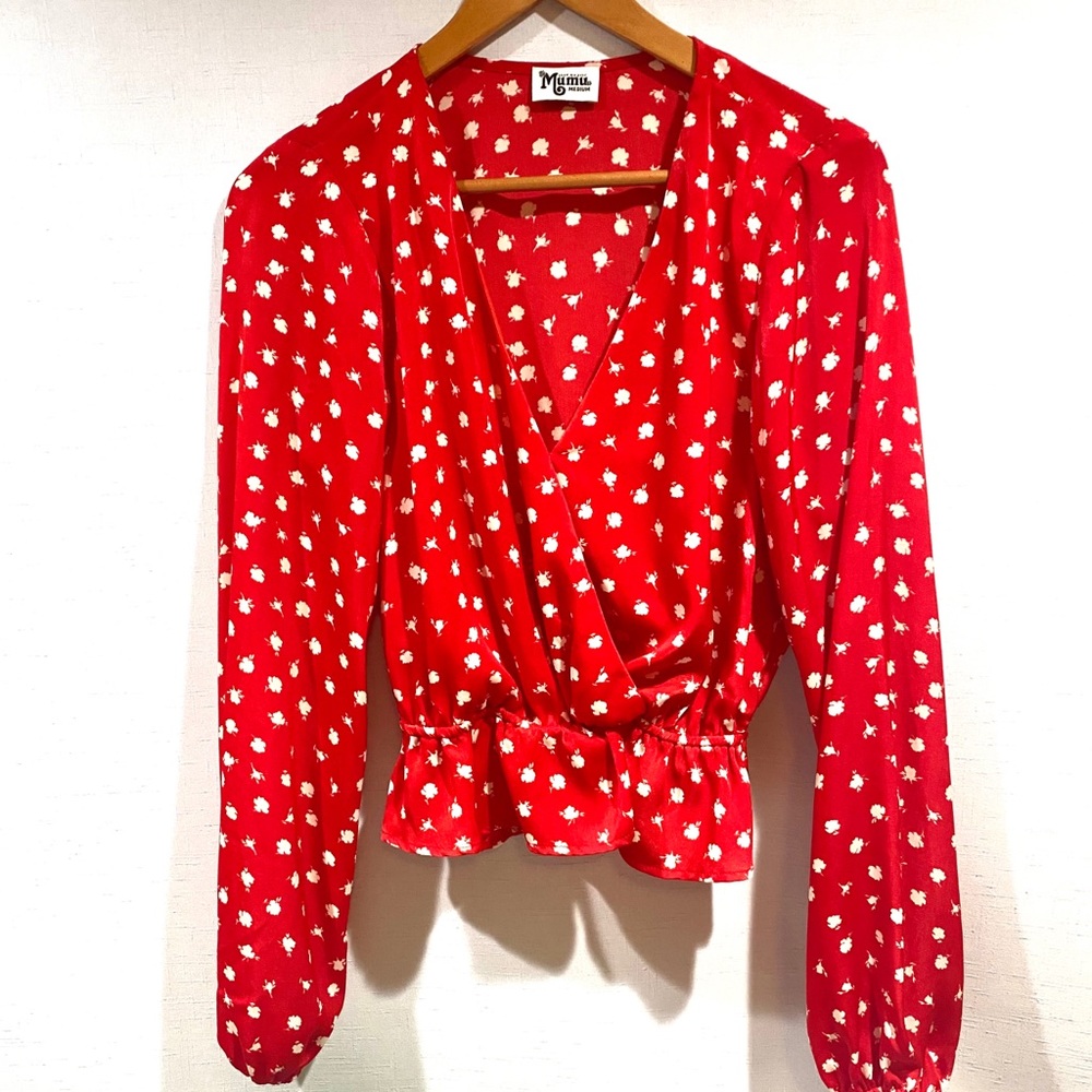 Show Me Your MuMu Richie Top Red Floral Revolve - Picture 5 of 6
